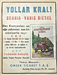 Scania - Vabis Diesel - Omser Ticaret / Dergi - gazete reklamları