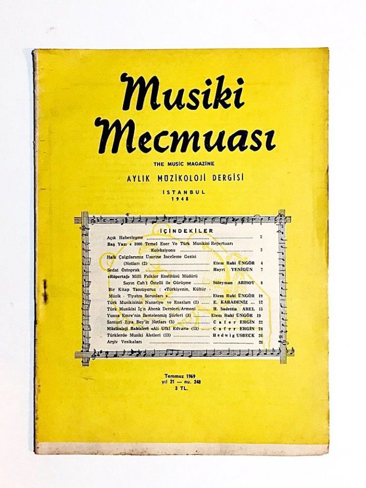 Musiki Mecmuası Sayı:248 / 1969