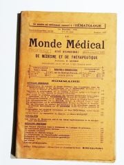 Le Monde Medical / De Medecine et de therapeutique 1 - 15 Juin - Dergi