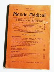 Le Monde Medical / De Medecine et de therapeutique 15 Avril 1938 - Dergi