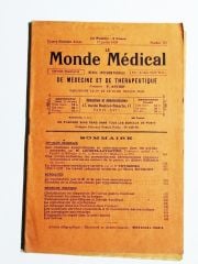 Le Monde Medical / De Medecine et de therapeutique 1 Juillet 1928 - Dergi