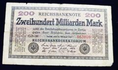 200 Milliarden Mark 1921 - Nümismatik
