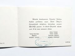 Sivas gecesi - Talebe cemiyeti 1971 tarihli davetiye