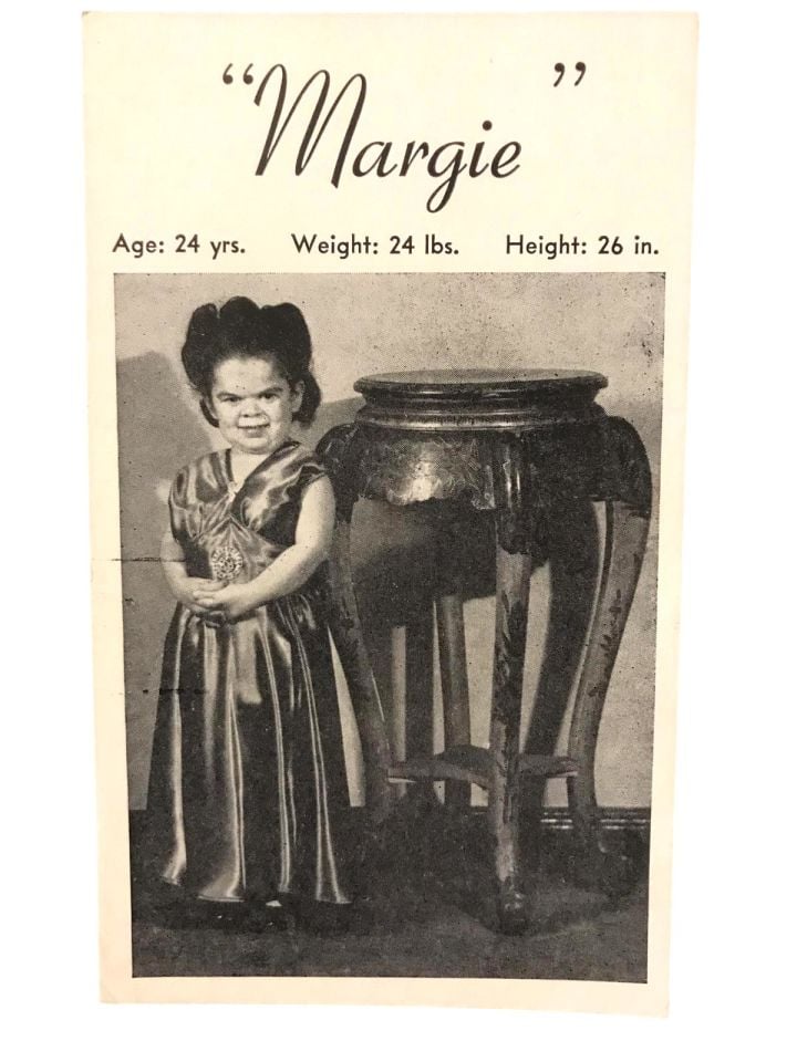 ''Margie'' Age:24 yrs. Weight:24 Ils - Dünyanın en kısa boylu kadını - Kartpostal