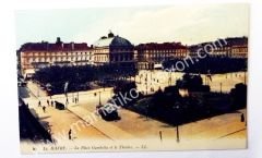 Le Havre - La place Gambetta et le Theatre - Kartpostal