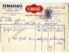 Elmadağ Hususi tereyağ - Fatura Süt ve süt ürünleri - Efemera