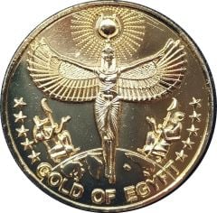 Gold of Egypt - Mısır, Altın kaplama, taşlı madalyon