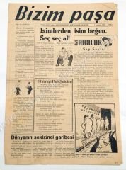 Bizim Paşa Haftalık Siyasi Mizah Halk Gazetesi, 1 Temmuz 1949, Sayı:2 - Efemera