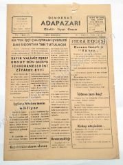 Demokrat Adapazarı, 12 Temmuz 1960 Adapazarı - Efemera
