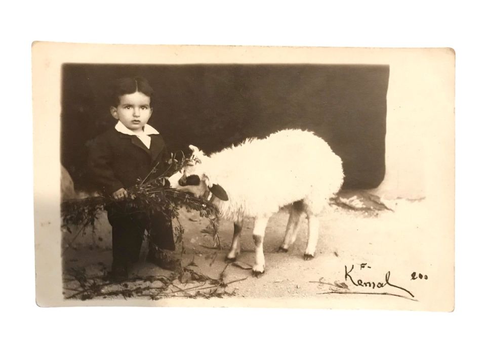 Kuzu ve çocuk - Foto Kemal / Stüdyo fotoğraf