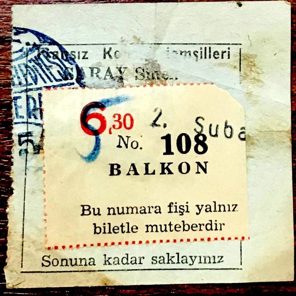 Saray Sineması / Eski bilet
