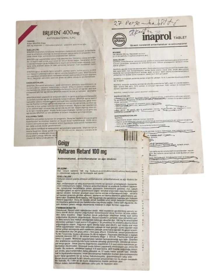 İnaprol - Voltaren - Brufen / Üç adet prospektüs