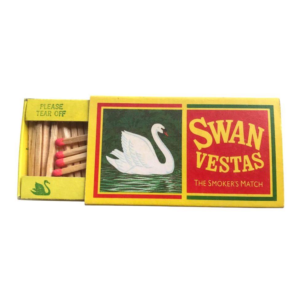 Swan Vestas - James Bond filmlerinin kibriti / Taşta, duvarda yanan kibrit