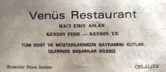 Venüs Restaurant Celaliye / Dergi - gazete reklamları