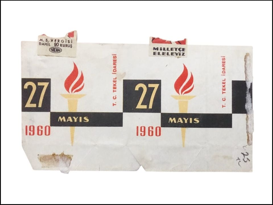 27 Mayıs 1960 Tekel - Sigara ambalajı