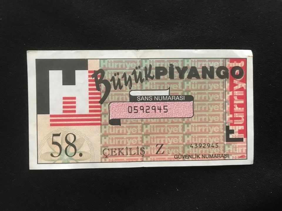 Hürriyet Gazetesi Büyük Piyango - Eski Piyango Biletleri