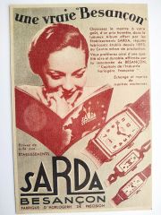 Sarda Besancçon - Saat temalı posta kartı