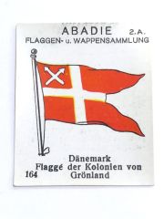 Danemark Flagge der Kolonien von Grönland - Abadie Flaggen Wappensammlung
