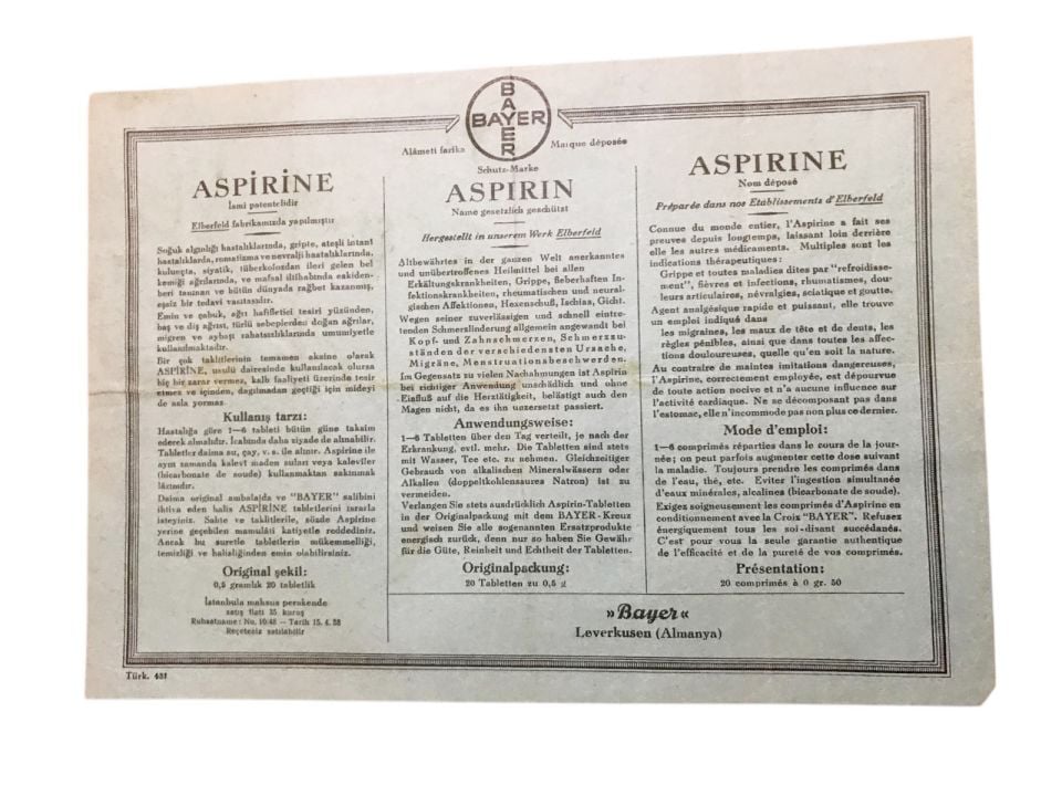 Bayer Aspirin - 3 lisanda prospektüs