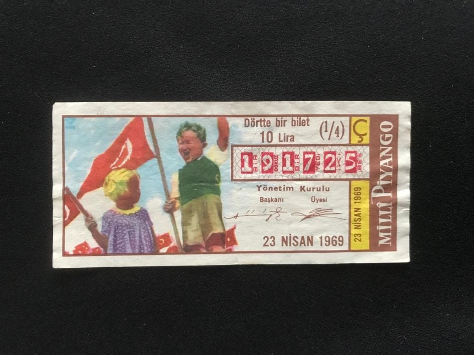 23 Nisan 1969 Dörtte bir bilet - Eski Piyango Biletleri