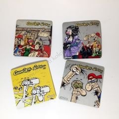 Uykusuz dergisi 4 adet çay tabağı altlığı Çay Kahve Kültürü objeleri - Efemera