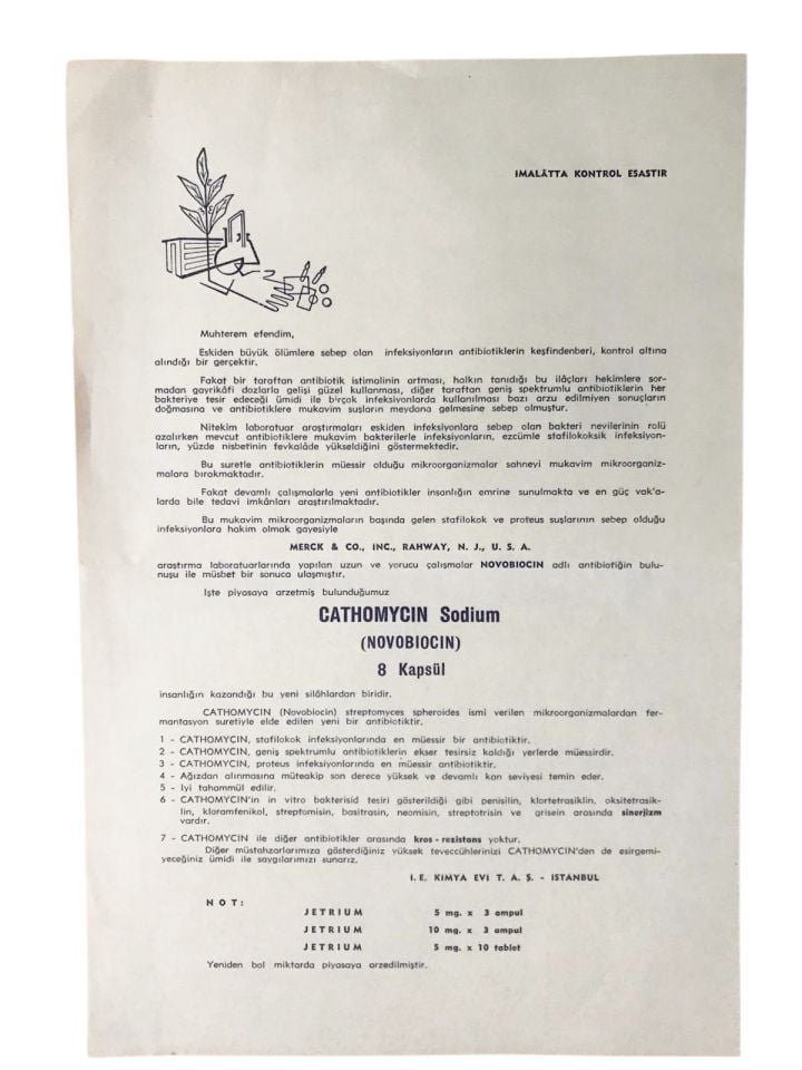 Cathomycin Sodium - İbrahim Etem ULAGAY Kimya Evi / İlaç tanıtım