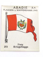 Peru Kriegsflagge - Abadie Flaggen Wappensammlung