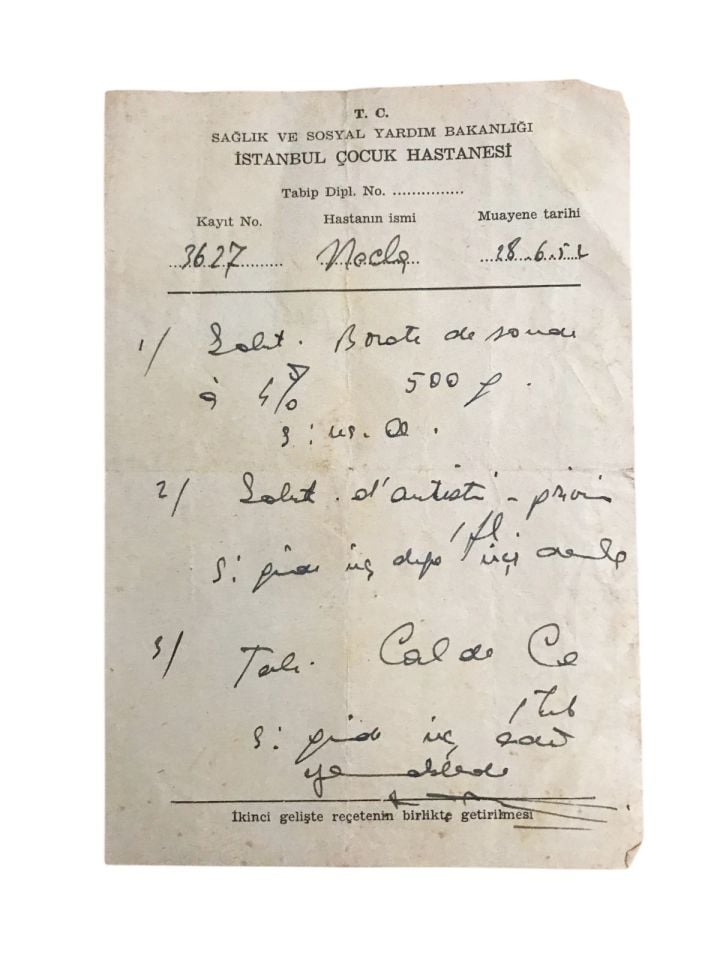 İstanbul Çocuk Hastanesi - Nişantaşı Eczanesi, kaşeli reçete