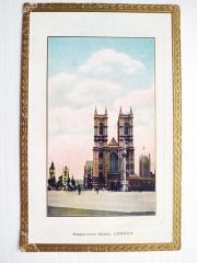 Gofre altın yaldız çerçeveli, Londra Westminster Abbey - Kartpostal