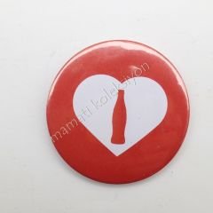 Coca Cola metal büyük boy rozet -