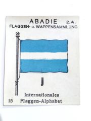 J / Internationales Flaggen - Alphabet - Abadie Flaggen Wappensammlung