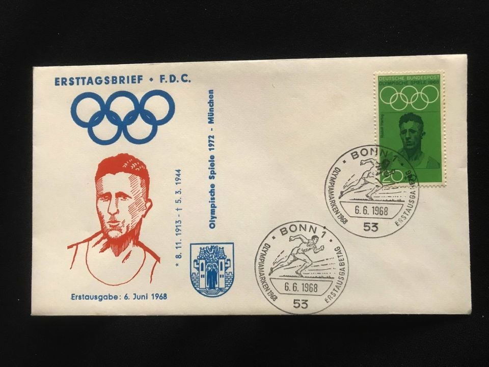 Münih Olimpiyatları - München Olympische Spiele 1972 - İlk gün zarfı