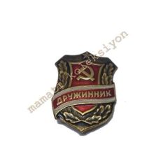 Sovyet dönemi orjinal savaşçı rozeti  pin -