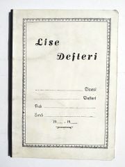 İngilizce fihrist haline getirilmiş. lise defteri- Defter