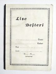 İngilizce fihrist haline getirilmiş. lise defteri- Defter