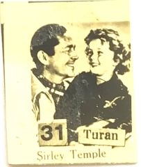 31 Shirley TEMPLE - TURAN / Nadir mikro Sakız kartı
