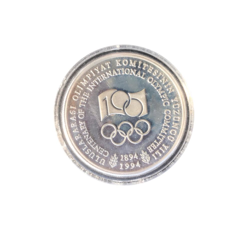 OLİMPİYAT KOMİTESİNİN 100. YILI 50.000 TL 1994 - Gümüş Hatıra Para