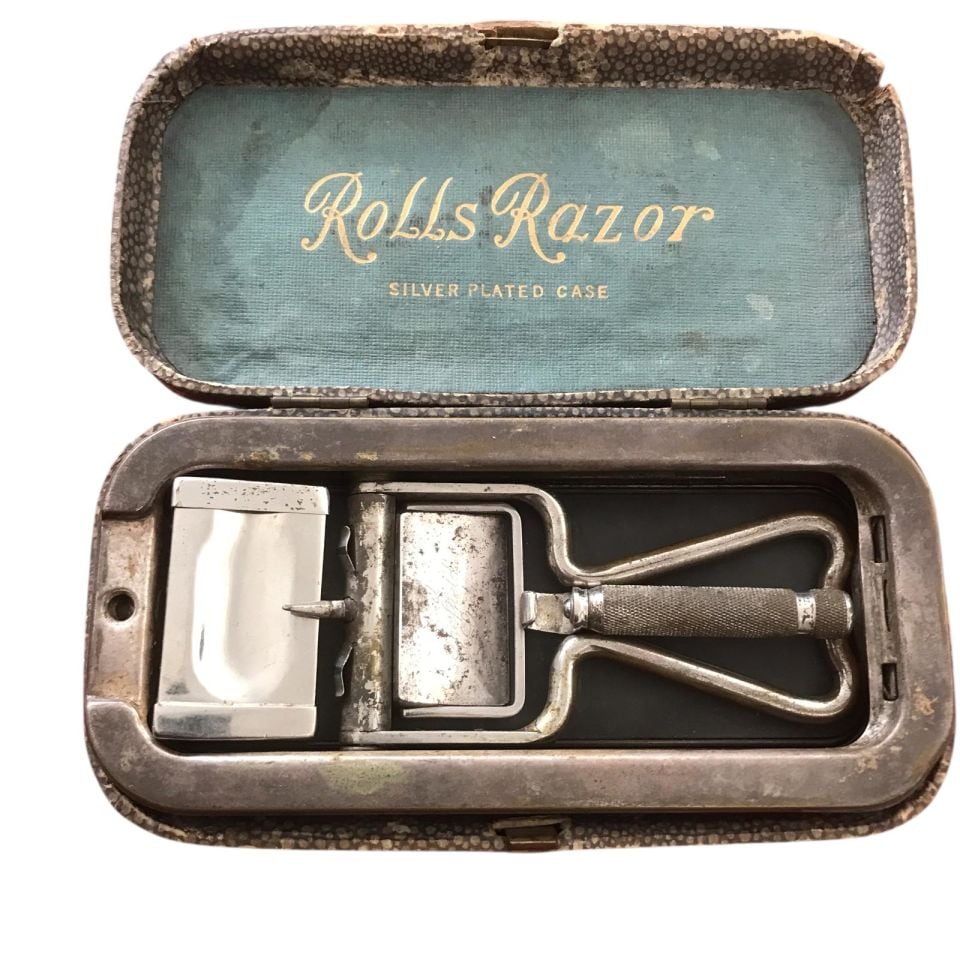 Rolls Razor - Silver Plated Case / Traş bıçağı ve bileme - 1930'lar
