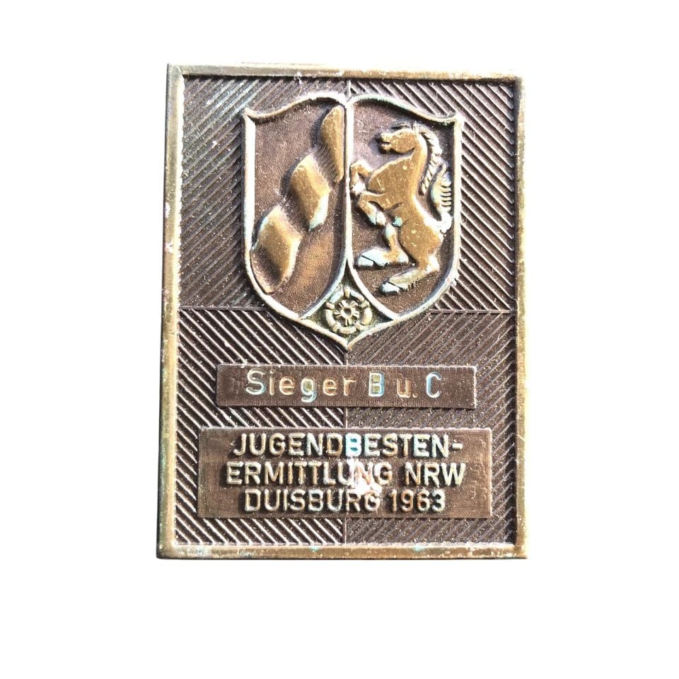 Sieger Bu. C  JUGENDBESTEN-ERMITTLUNG NRW DUISBURG 1963 - Bronz madalyon