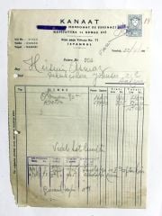 Kanaat Manifatura - Mordohay De ESKENAZİ / 1957 Tarihli Fatura