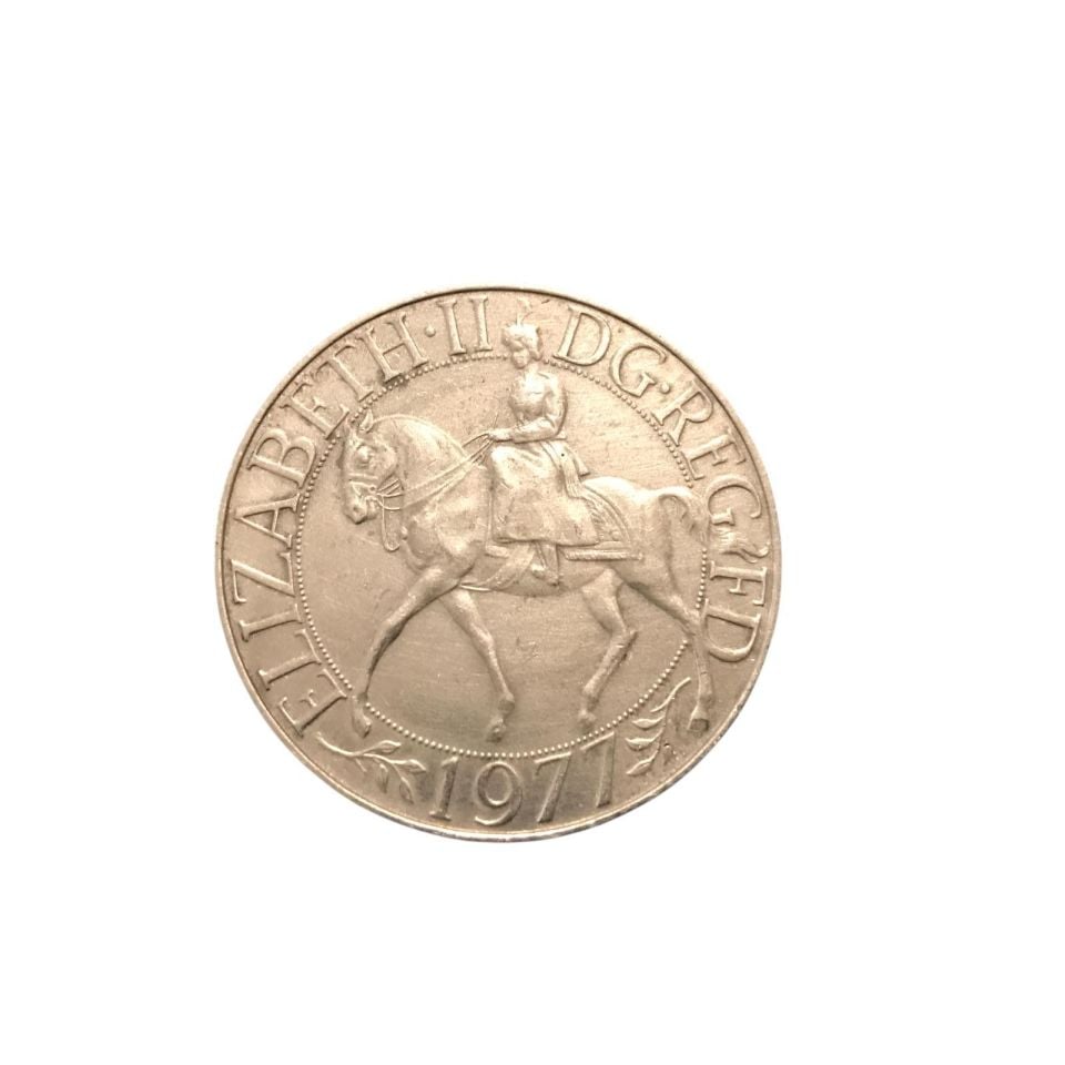 1977 İngiltere , Saltanatın Jübilesi 25 pence Hatıra Para