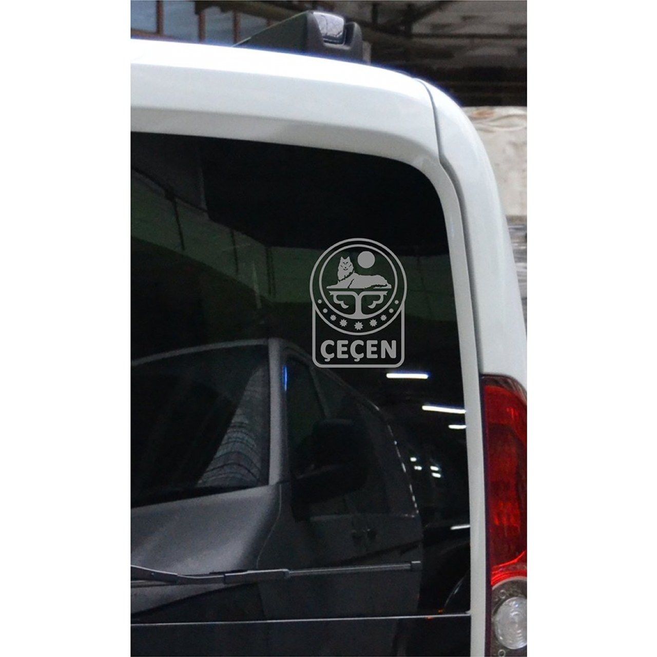 Çeçen Bayrak Folyo Kesim Etiket Gümüş (15 x 11 cm)