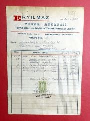 Eryılmaz Torna Atölyesi - Fatura