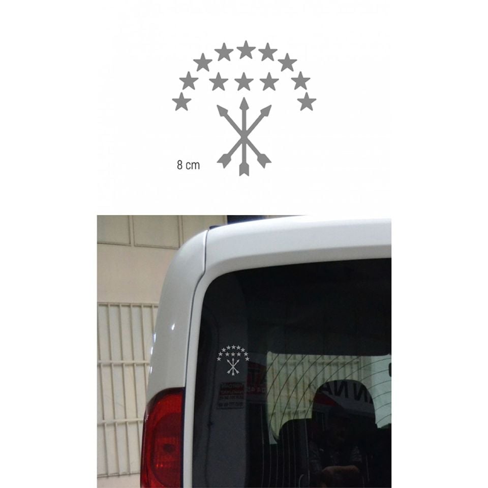 Adige Bayrak Folyo Etiket Gümüş Yaldız 8 cm