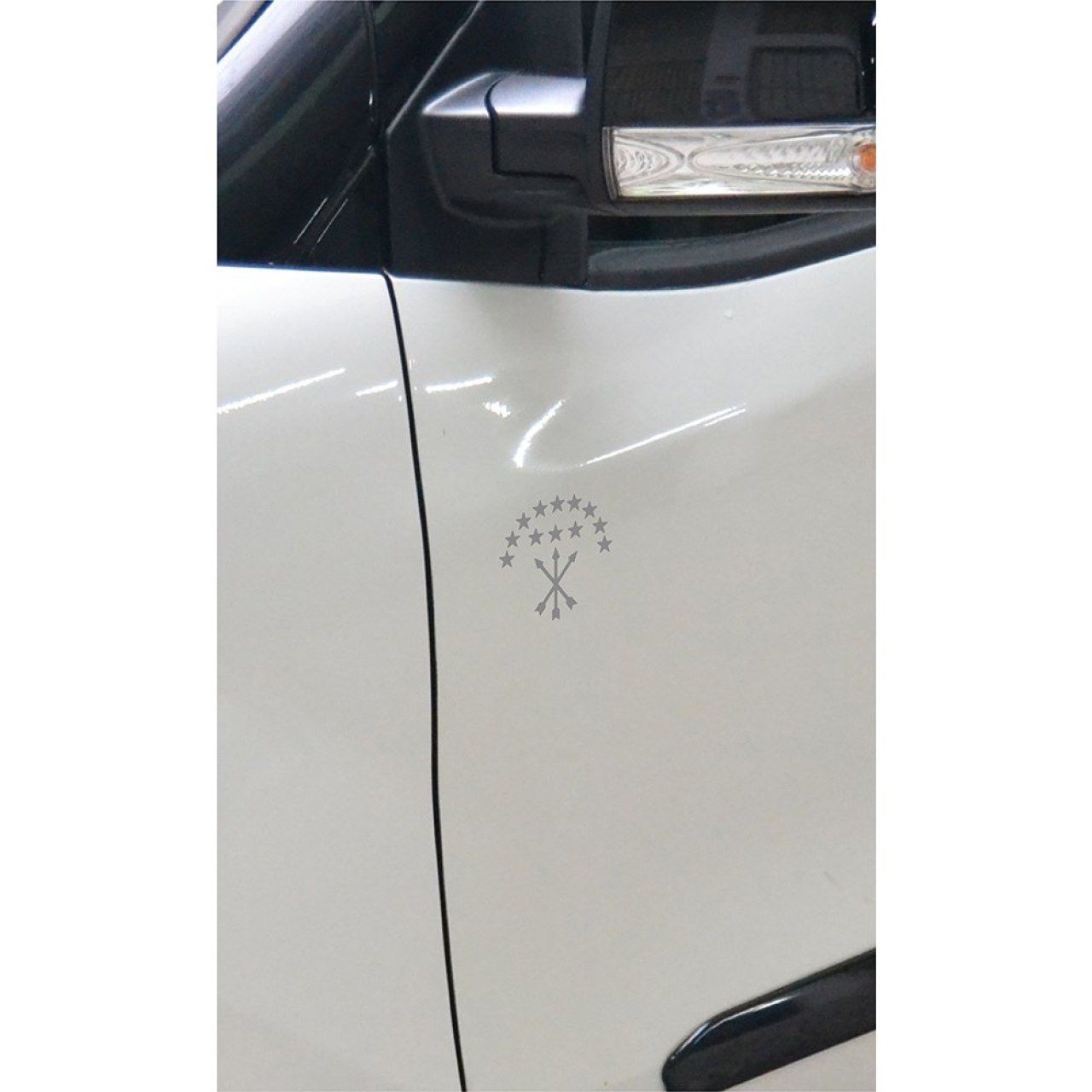 Adige Bayrak Folyo Etiket Gümüş Yaldız 8 cm