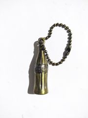 Minyatür metal şişe (Bronz görünümlü) - Coca Cola anahtarlık