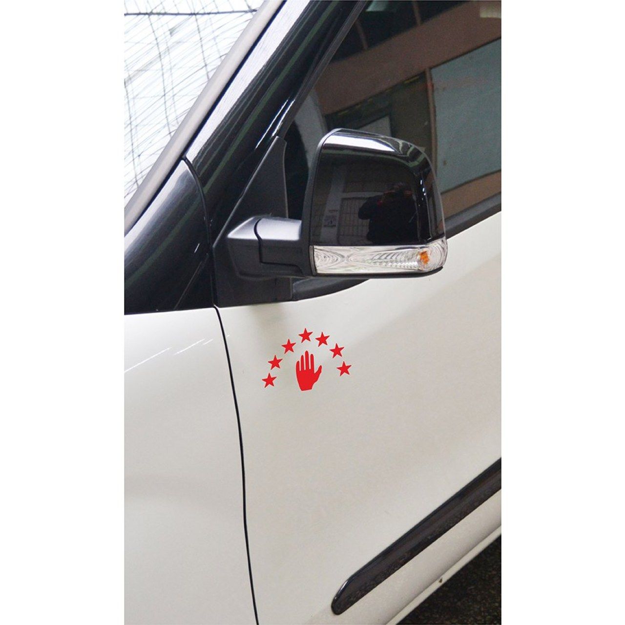 Abhaz Bayrak Folyo Kesim Etiket Kırmızı 13 cm