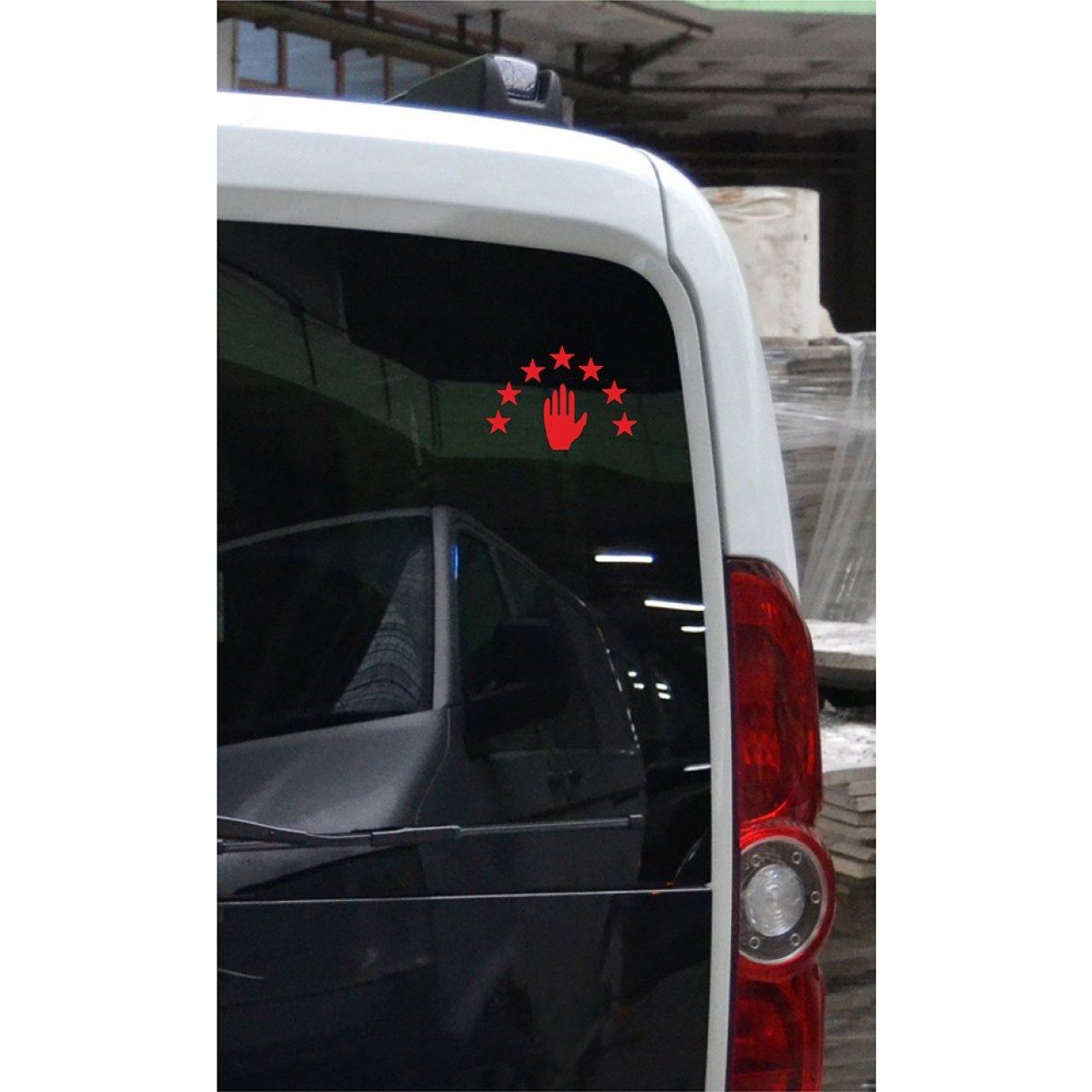 Abhaz Bayrak Folyo Kesim Etiket Kırmızı 13 cm