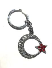 Taşlı Ayyıldız / Türk Bayrağı - Anahtarlık