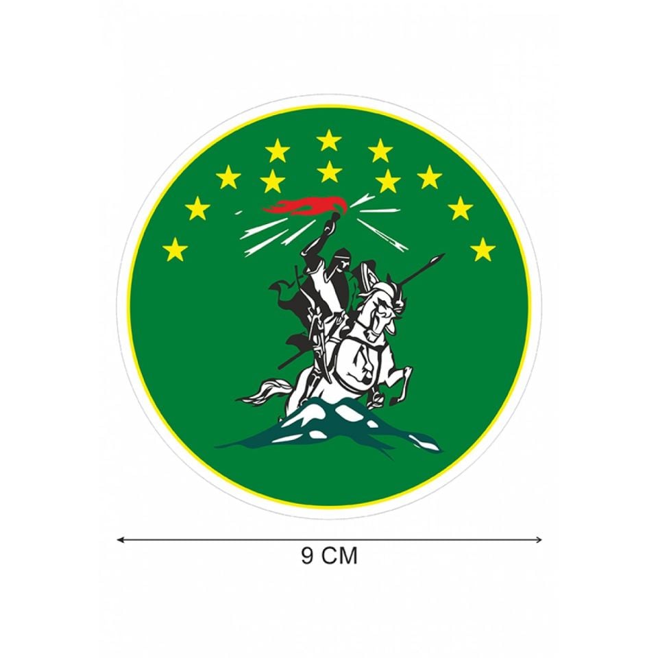 Nart Sosruko Color Sticker Etiket Yeşil - 9 cm